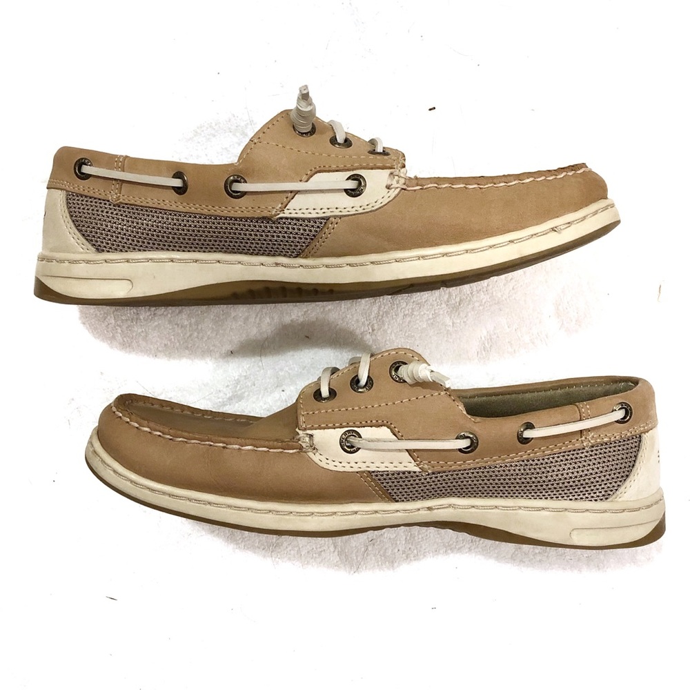 Sperry Tan and Cream Loafers